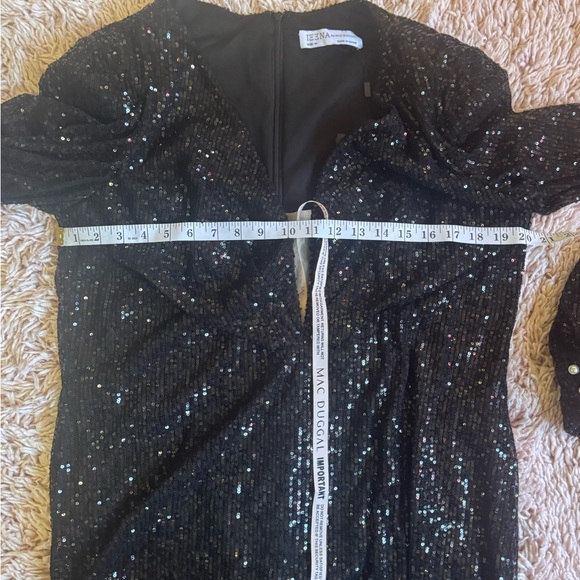 Ieena by Mac Duggar Size 16 NWT Black Sequin Elegant Dress. Size 16 - Picture 4 of 16